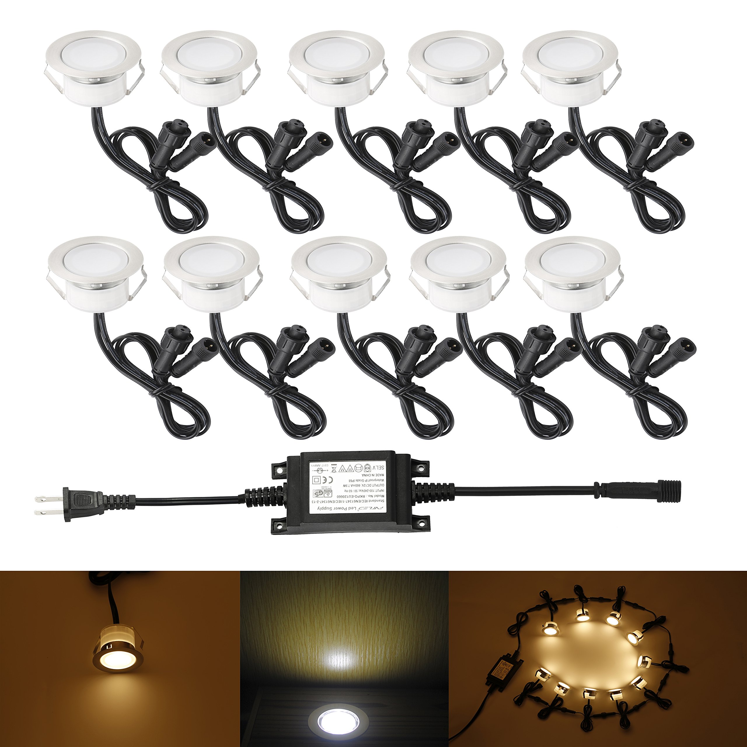 FVTLED Low Voltage LED Deck Lighting Kit Stainless Steel Waterproof