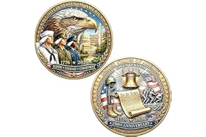 USA 250th Anniversary Commemorative Coin - American Eagle & Patriotic Symbols Collectible - America 250 Merchandise for Celebration & Gifting (1776-2026) (250th Soldier Challenge Coin)