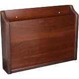 Wooden Mallet Legal Size File Holder - 5 Pocket Mahogany Wall Mount Rack For Charts & Folders