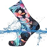 SuMade 100% Waterproof Socks, Unisex Men Women Breathable Dry Fit Moisture Wicking Hiking Cycling Kayaking Crew Socks