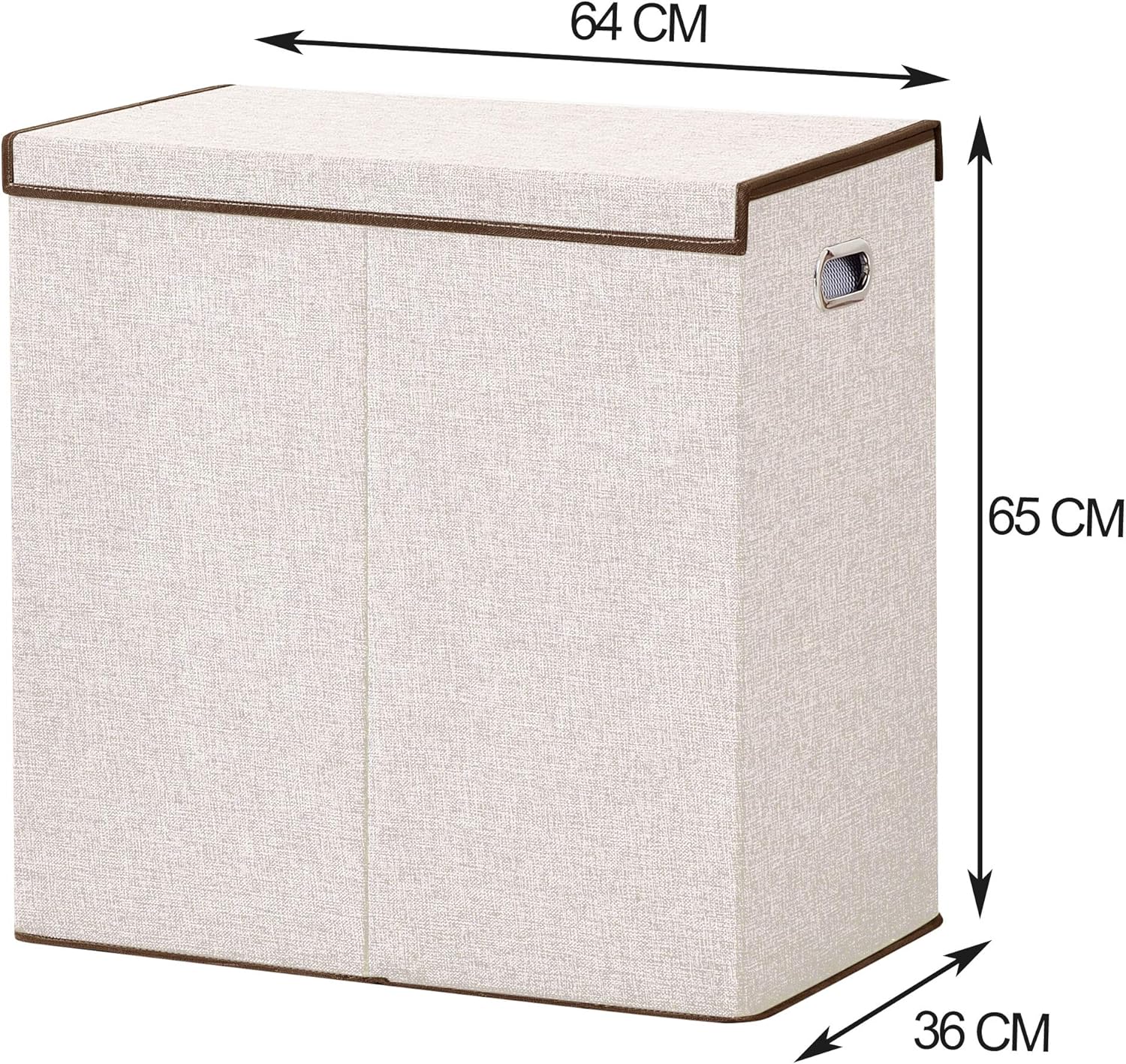 Almacenamiento y organización Cesto Ropa Sucia Beige BRIAN & DANY 150 L