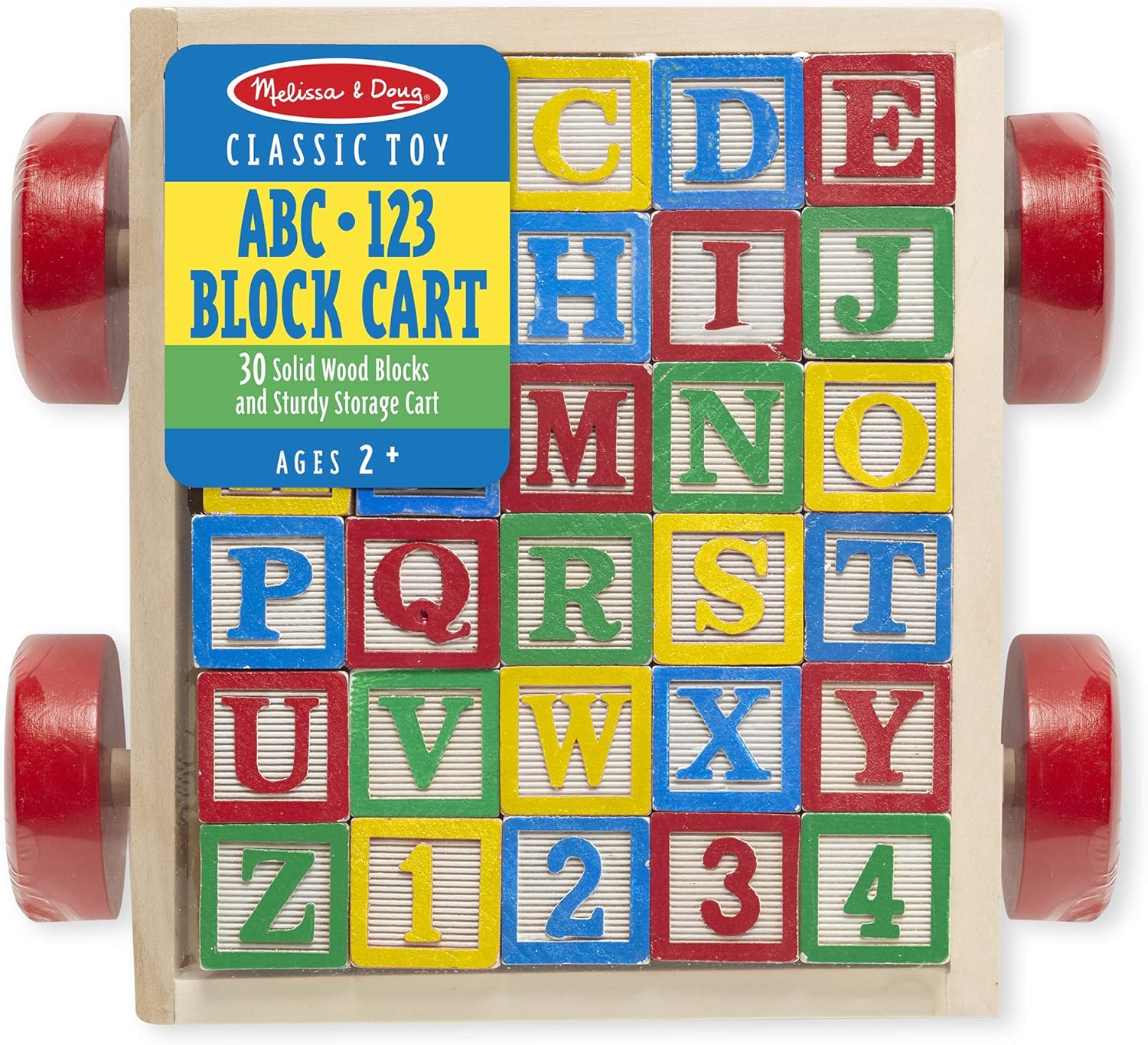 melissa & doug classic abc block cart