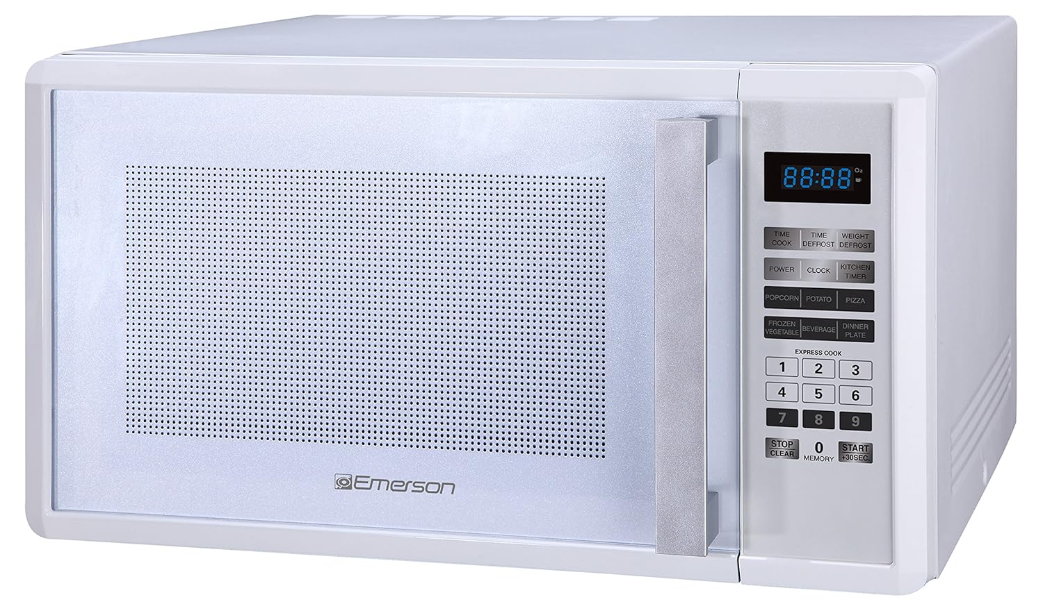 Emerson MW1188W, 1.1 CU. FT. 1000 Watt, Touch Control, White Microwave