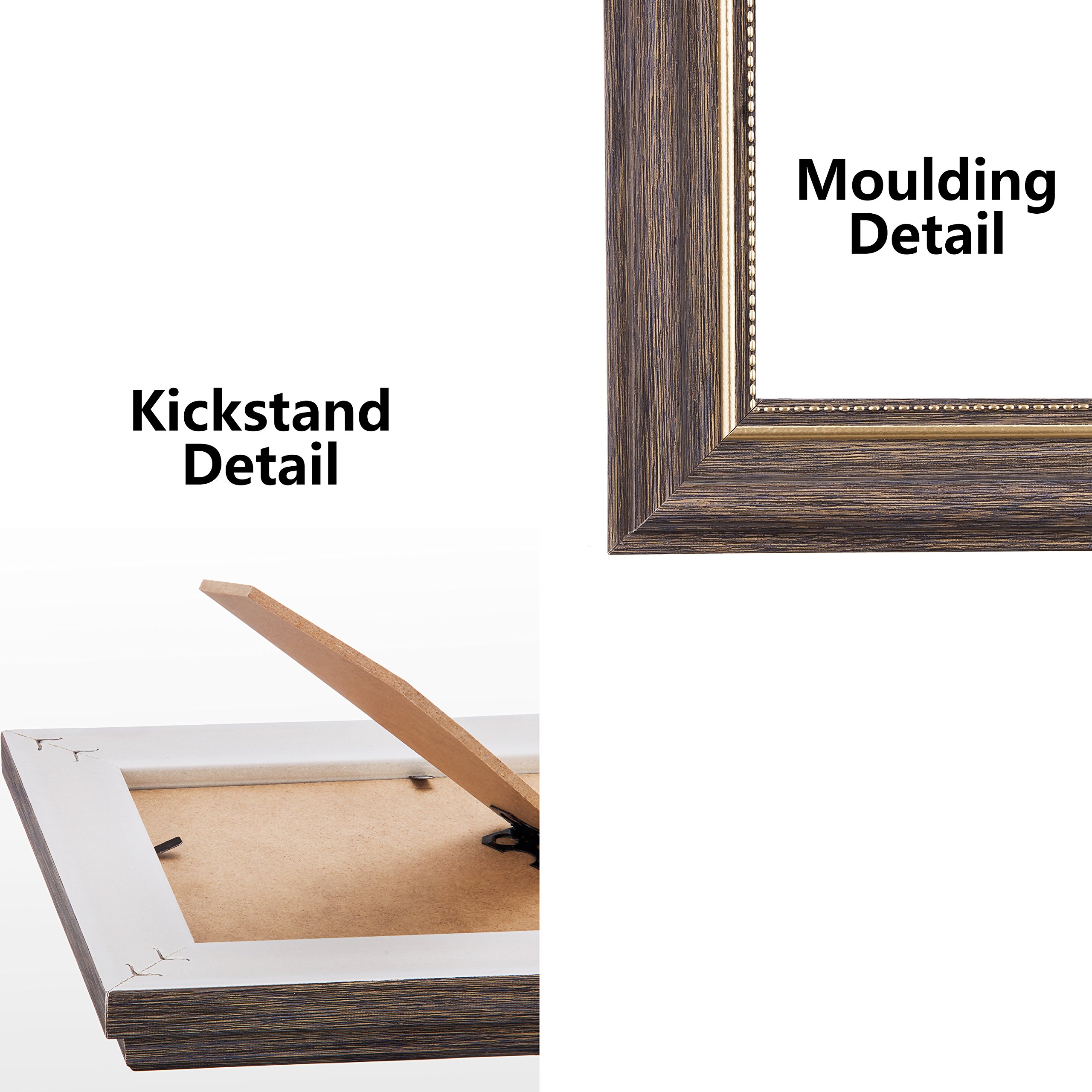 Msicyness 8x10 Picture Frame for Wall Mounting 2 Pack Vintage Color Photo Frames with Mat Decor for Standing TableTop Display