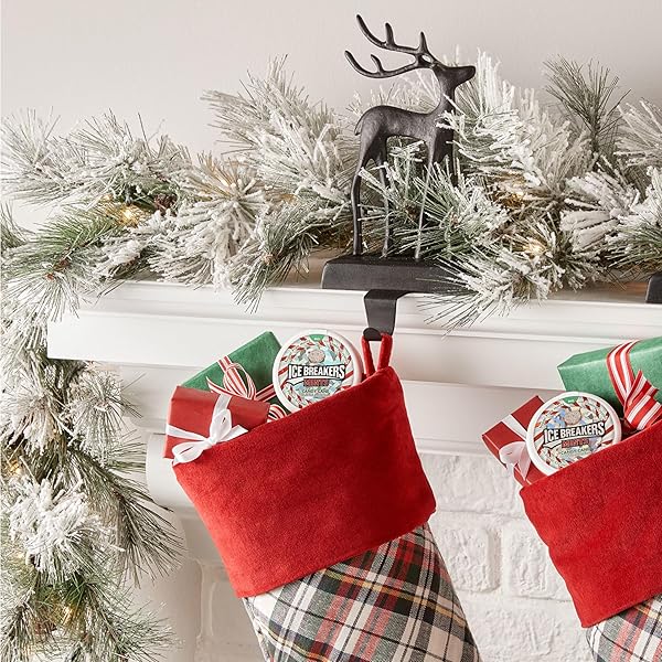 ICE BREAKERS CANDY CANE, CHRISTMAS STOCKING STUFFER SUGAR FREE BREATH MINTS TINS, 1.5 OZ