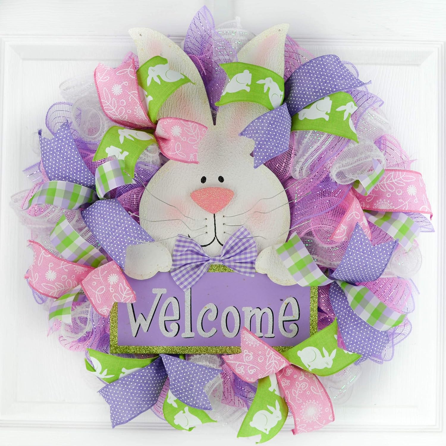 Easter Bunny Door Wreath Easter Door Wreath Spring