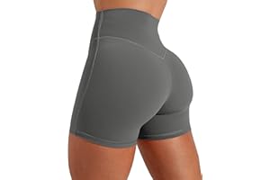 Unthewe Women's Workout Gym Biker Shorts High Waisted Athletic Booty Yoga Shorts with Tummy Control