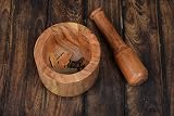 Samhita Acacia Wood Mortar and Pestle 10.16 cm 7.62 cm Garlic Pepper Herb view 6