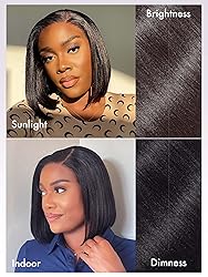 LUVME HAIR Bob Wig 100% Human Hair Wigs Glueless