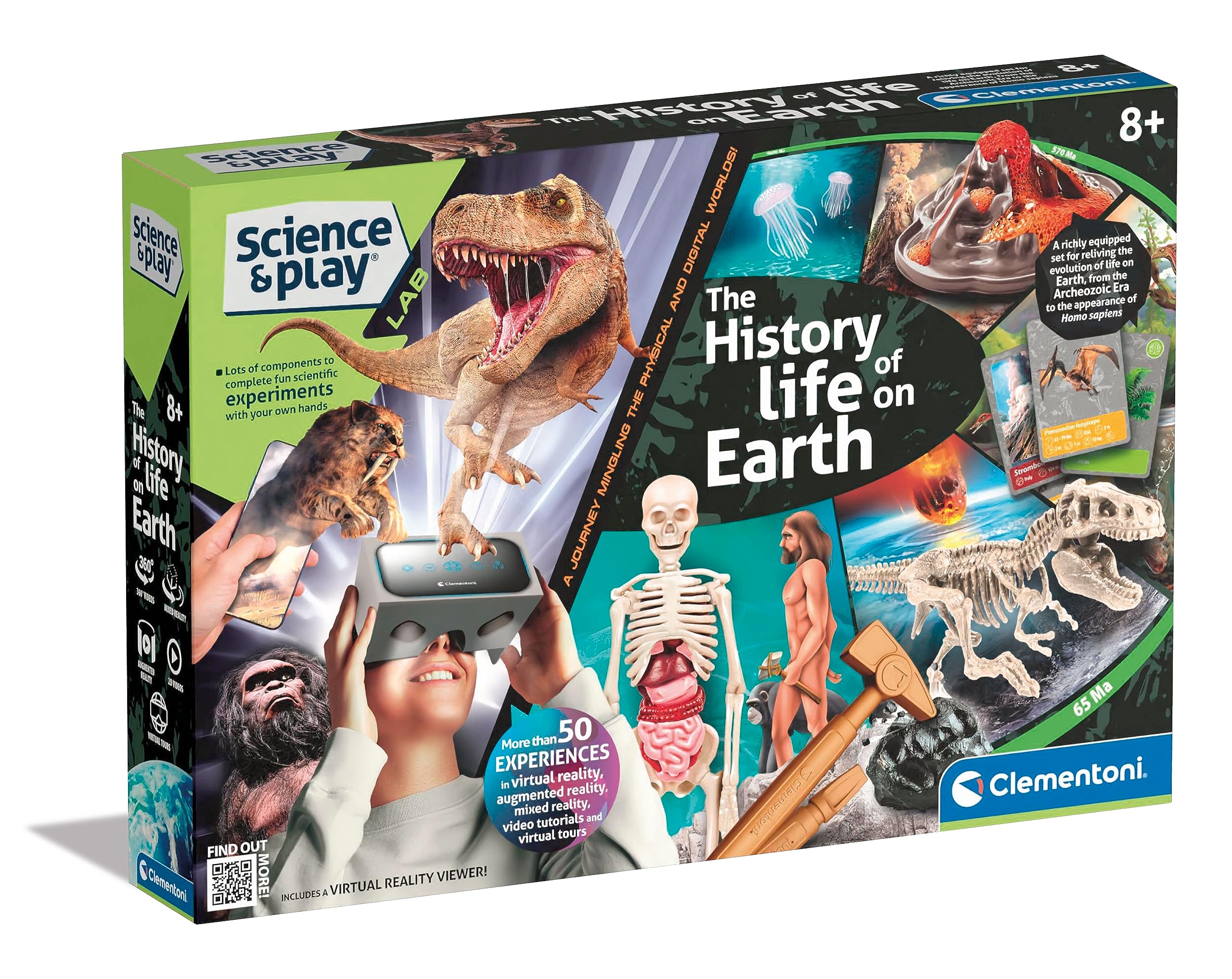 Clementoni- Science & Play Lab: History of Life on Earth, Educational Science Toy, Experiment Kit & Science Gift for Kids (8+ Years)