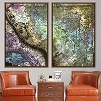 2 Piece Framed Canvas Wall Art Natural Abstract Canvas Prints Home Artwork Decoration for Living Room,Bedroom - 16
