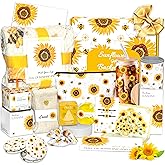 Sunflower Gift Baskets for Women,Sending Sunshine Unique Birthday Cheer Up Box Self Care Package,Get Well Soon Spa Gifts Set Box w/Blanket - Thinking of You Gift for Her,Girls,Women,Sister,Mom