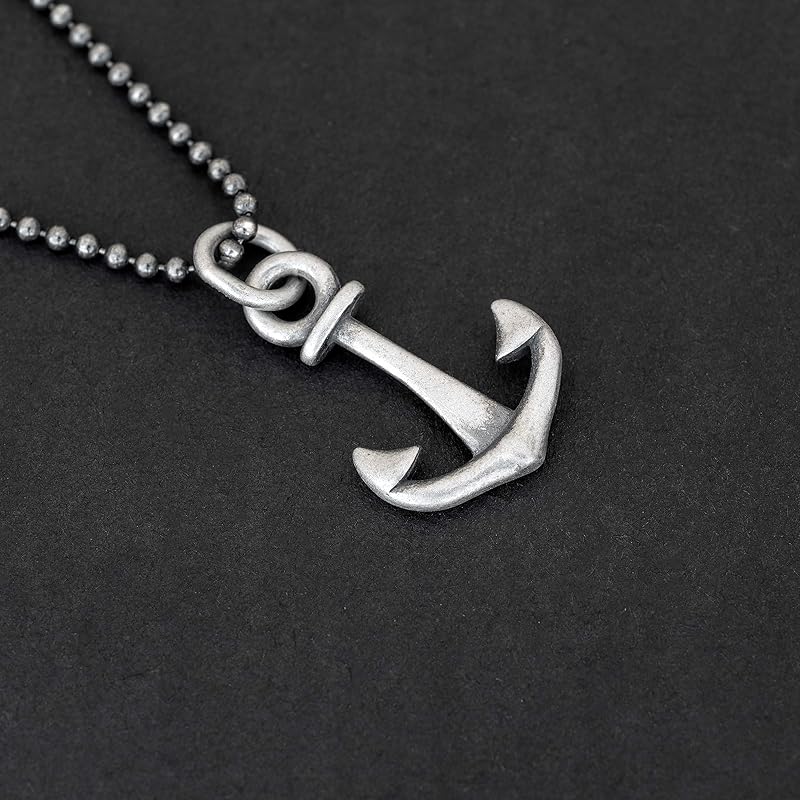 Sterling silver necklace for men pendant for men necklace anchor