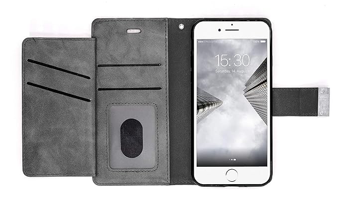 MyGadget Funda Flip Cierre Magnético para Apple iPhone 7/8 Cuero ...