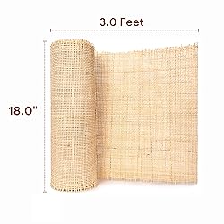 18" Width Square Rattan Cane Webbing Roll 3 Feet