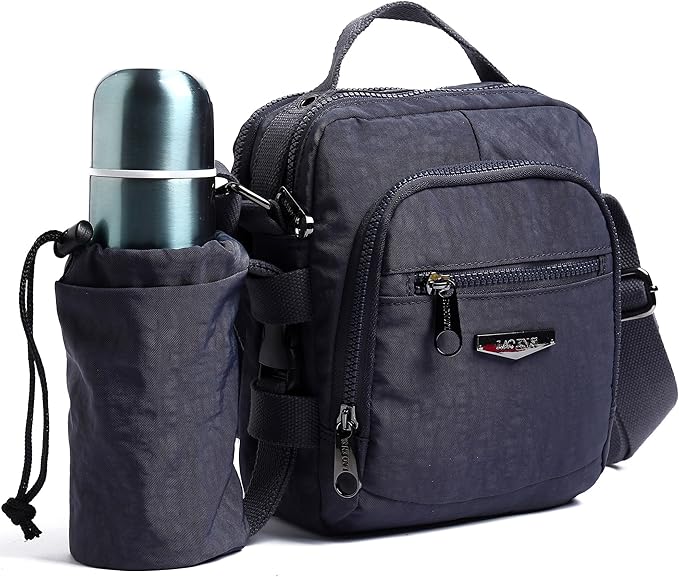 travel messenger bag with water bottle holder