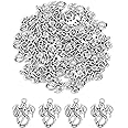 JIALEEY 50PCS Dragon Charm Flying Courage Pendant for DIY Jewelry Making Necklace Bracelet Accessaries, Antique Silver 21x16mm