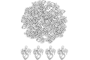 JIALEEY 50PCS Dragon Charm Flying Courage Pendant for DIY Jewelry Making Necklace Bracelet Accessaries, Antique Silver 21x16mm