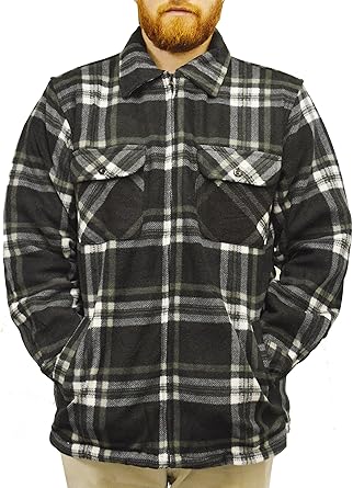 quilted flannel shirt with zipper