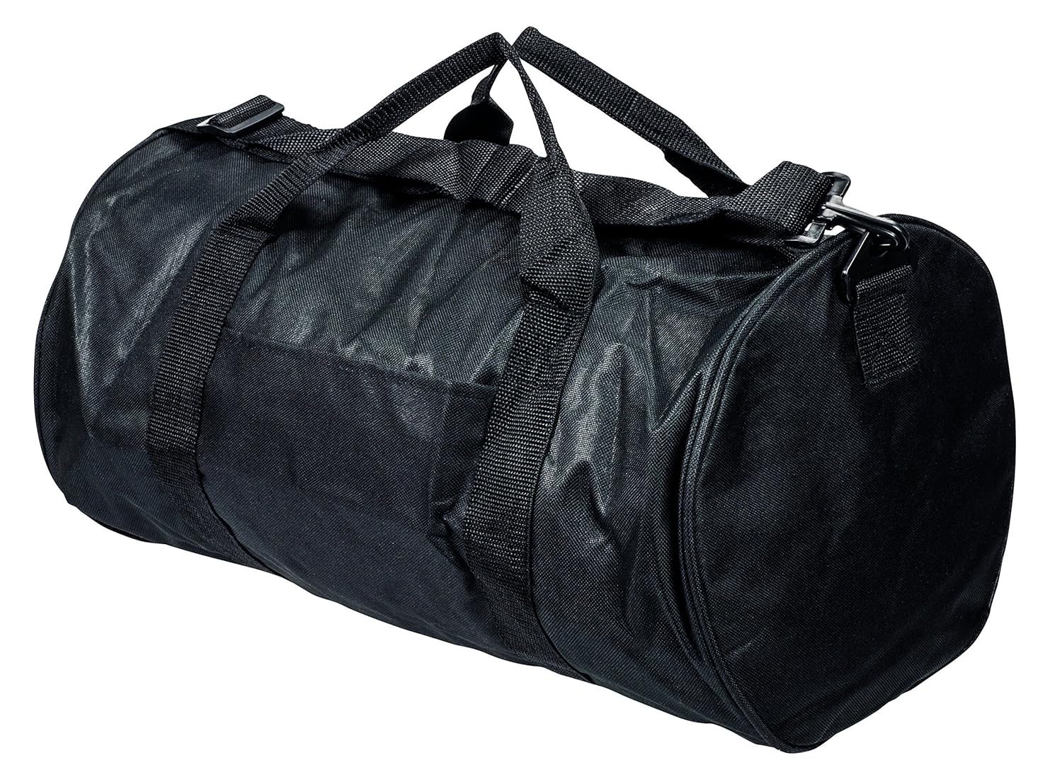 plain black duffle bag