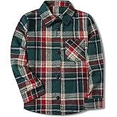 SANGTREE Boys and Mens Flannel Plaid Long Sleeve Shirt Casual Button Down Shirts