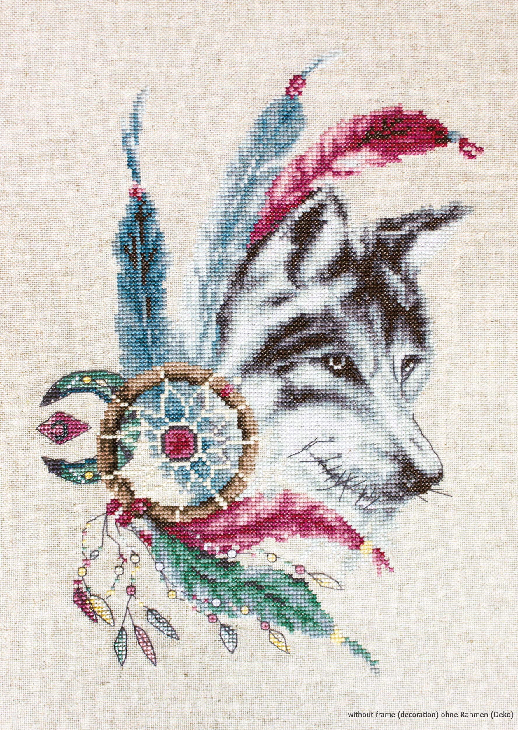 Lucas Cross Stitch Kit, Cotton, Multicoloured, 18x25cm