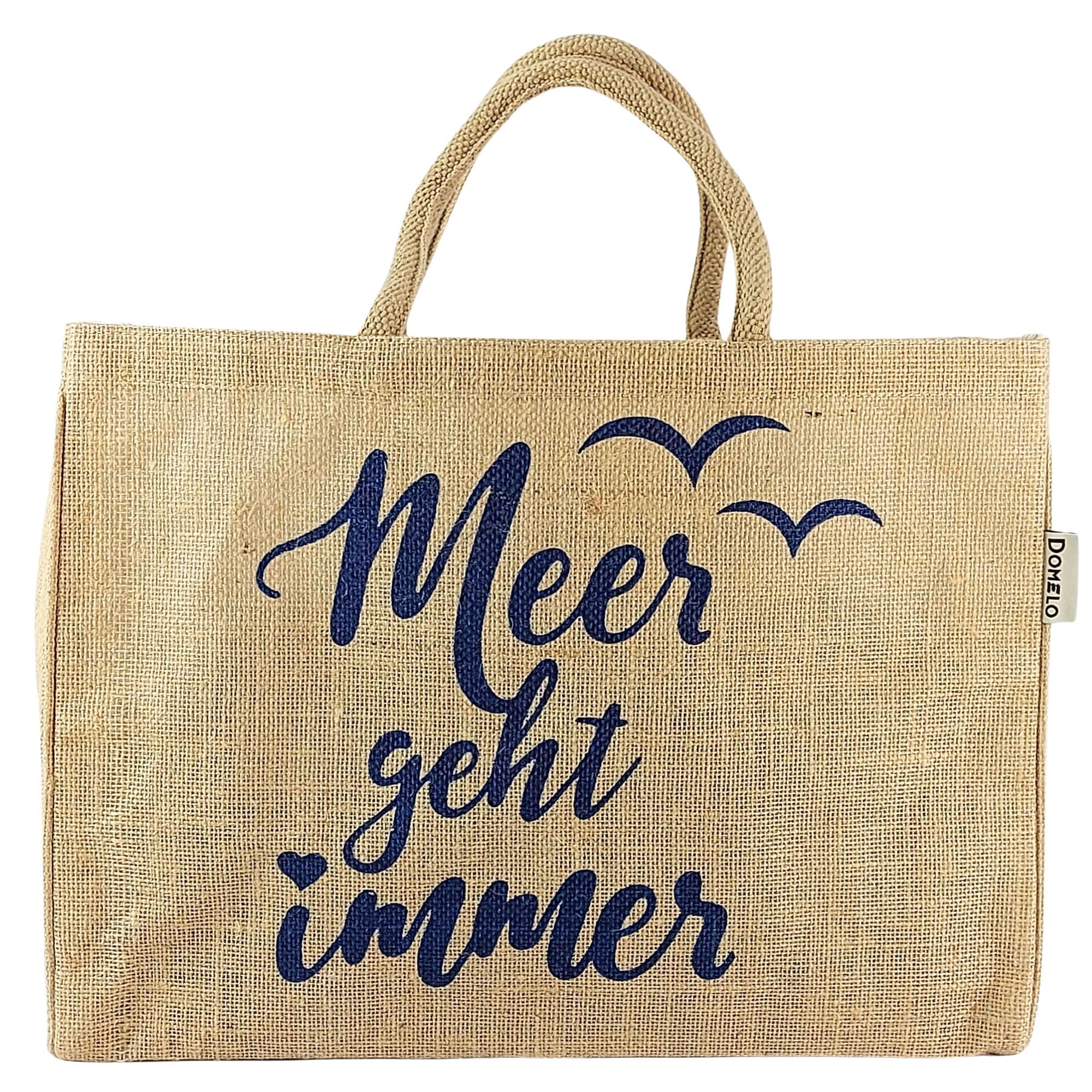 Domelo Women's Large Shopping Basket, 100% Jute Vegan Bag, Basket Jute Bag, Shopper Basket Bag, Shopping Bag, This Handbag is Sustainable Products, Gifts for Women, beige, XXL