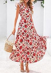 PRETTYGARDEN Women's 2025 Summer Floral Midi Dress