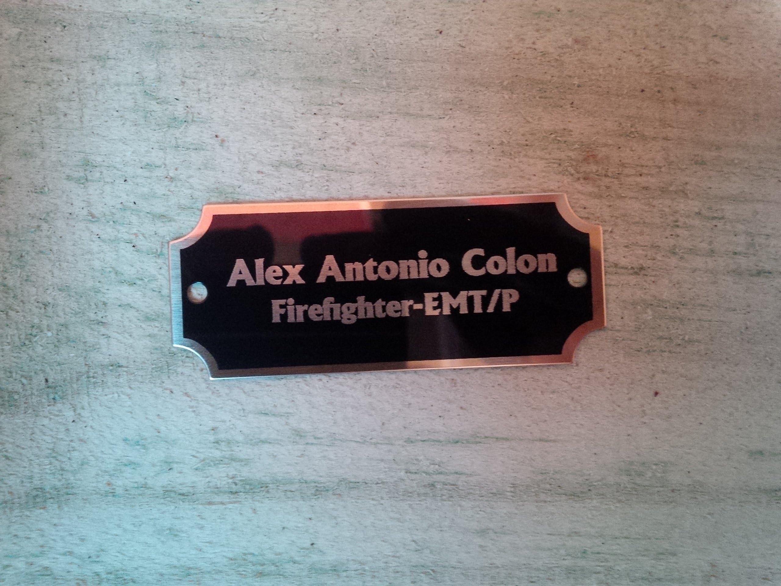 Custom Laser Engraved Perpetual Plaque Plate 1"x2.5" Trophy Plate