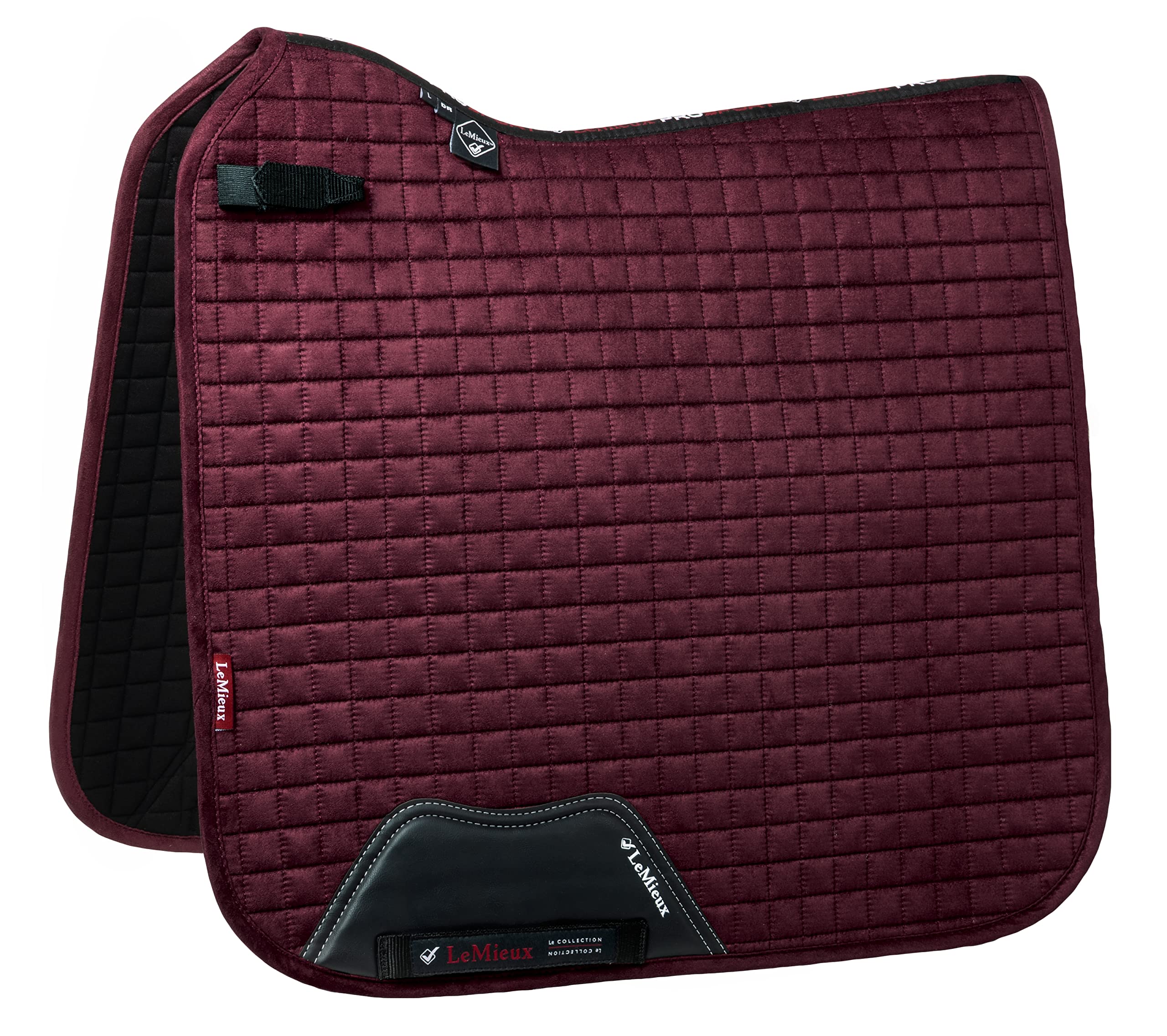 LeMieux Dressage Suede Square Saddle Pad - Saddle Pads for Horses - Equestrian Riding Equipment and Accessories (Rioja - Small/Medium)