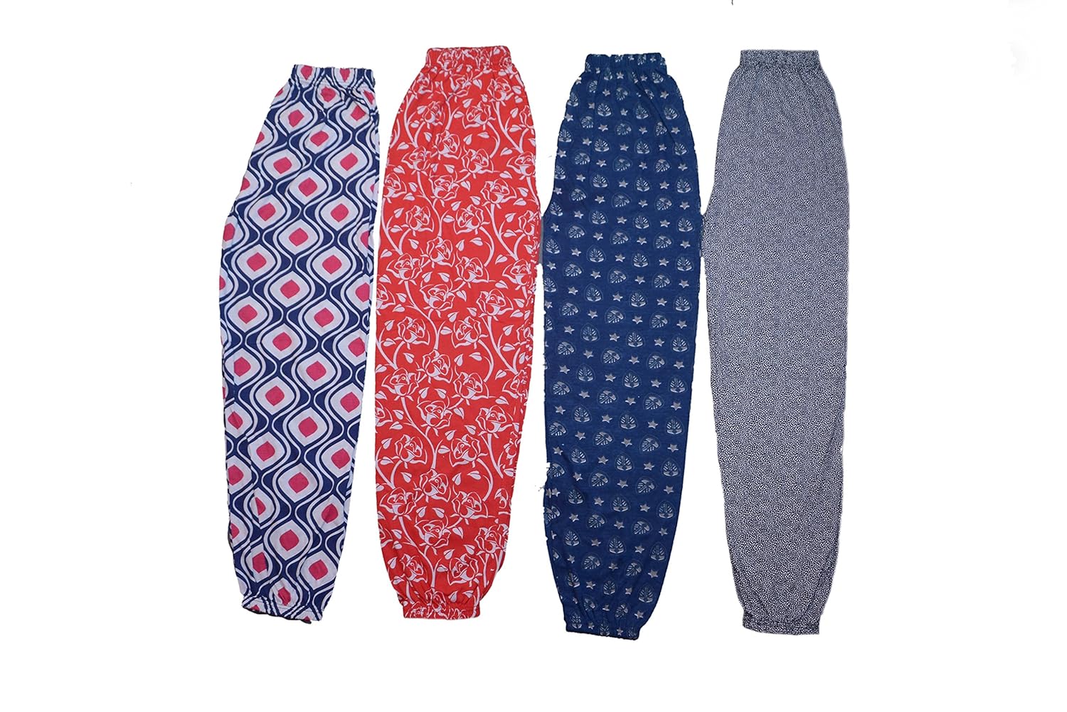 jyoti women's cotton track pants (sc-246, multicolour, xl) - pack of 4