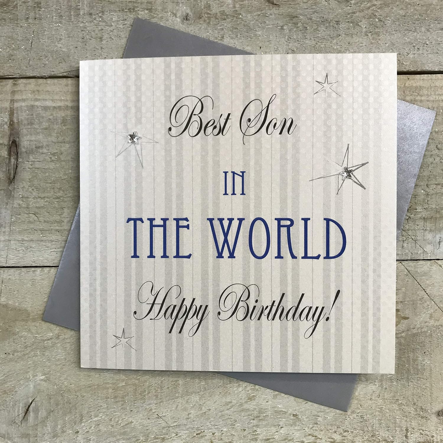 WHITE COTTON CARDS Best Son in The World Happy Birthday Handmade Card ...