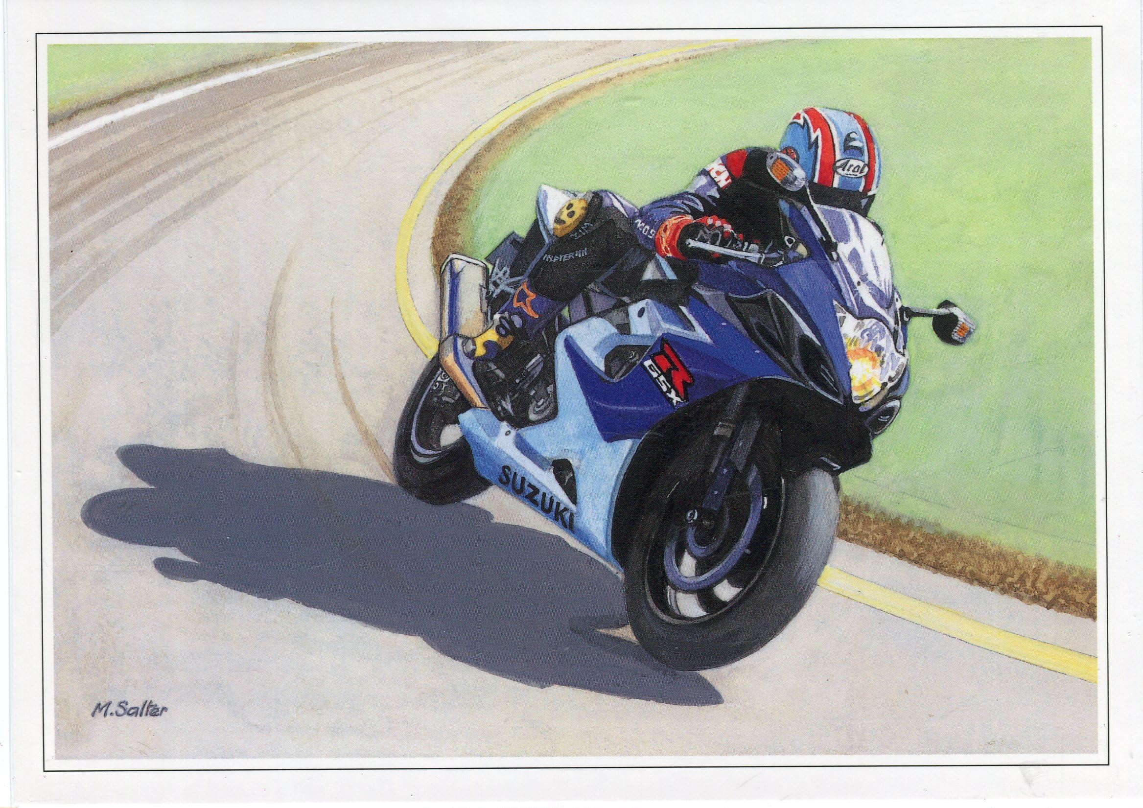 Suzuki GZX-R1000 K/6 - Motor Bike Racing Birthday Card