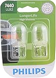 Philips 7440LLB2 7440 LongerLife Miniature Bulb, 2