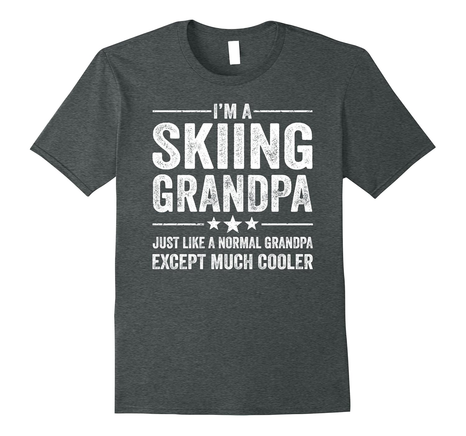 Skiing Grandpa Just Like A Normal Grandpa Funny Ski Shirt-Rose