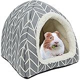Tierecare Guinea Pig Hideout Hamster Bed Rabbit House Cave Accessories Cozy Hide-Out for Bunny Hedgehog Ferret Chinchilla&Oth