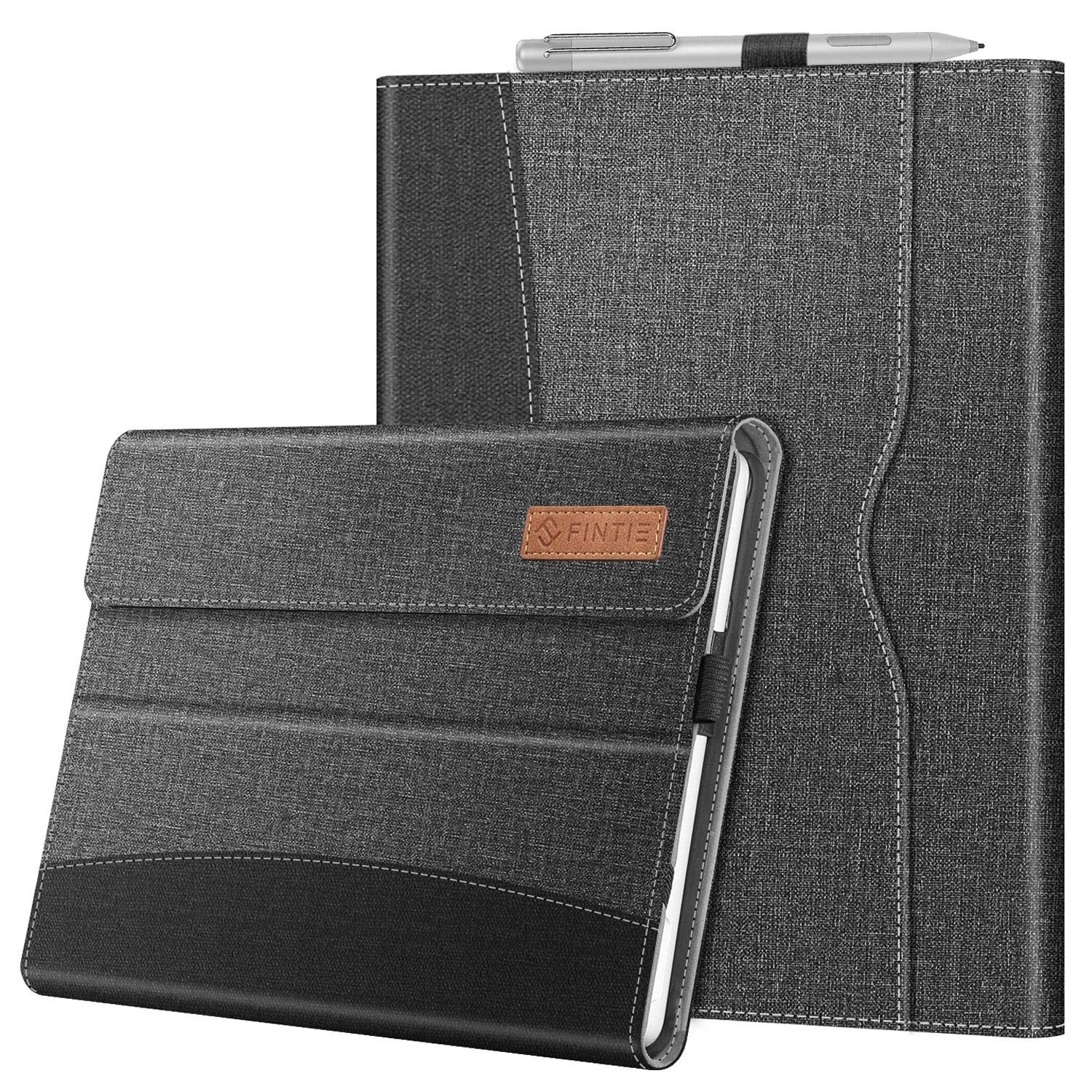 FINTIE Case for Microsoft Surface Go (4/3/2/1) 2023-2018, 10.5 Inch Multi-Angle Portfolio Cove w/Pocket, Compatible with Kickstand and Keyboard, Grey