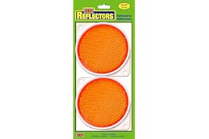 HY-KO Products CDRF-3A BRACKETED Nail-ON Reflector 2 PK 3.25 in Amber