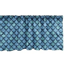Ambesonne Fish Scale Window Valance, Nautical