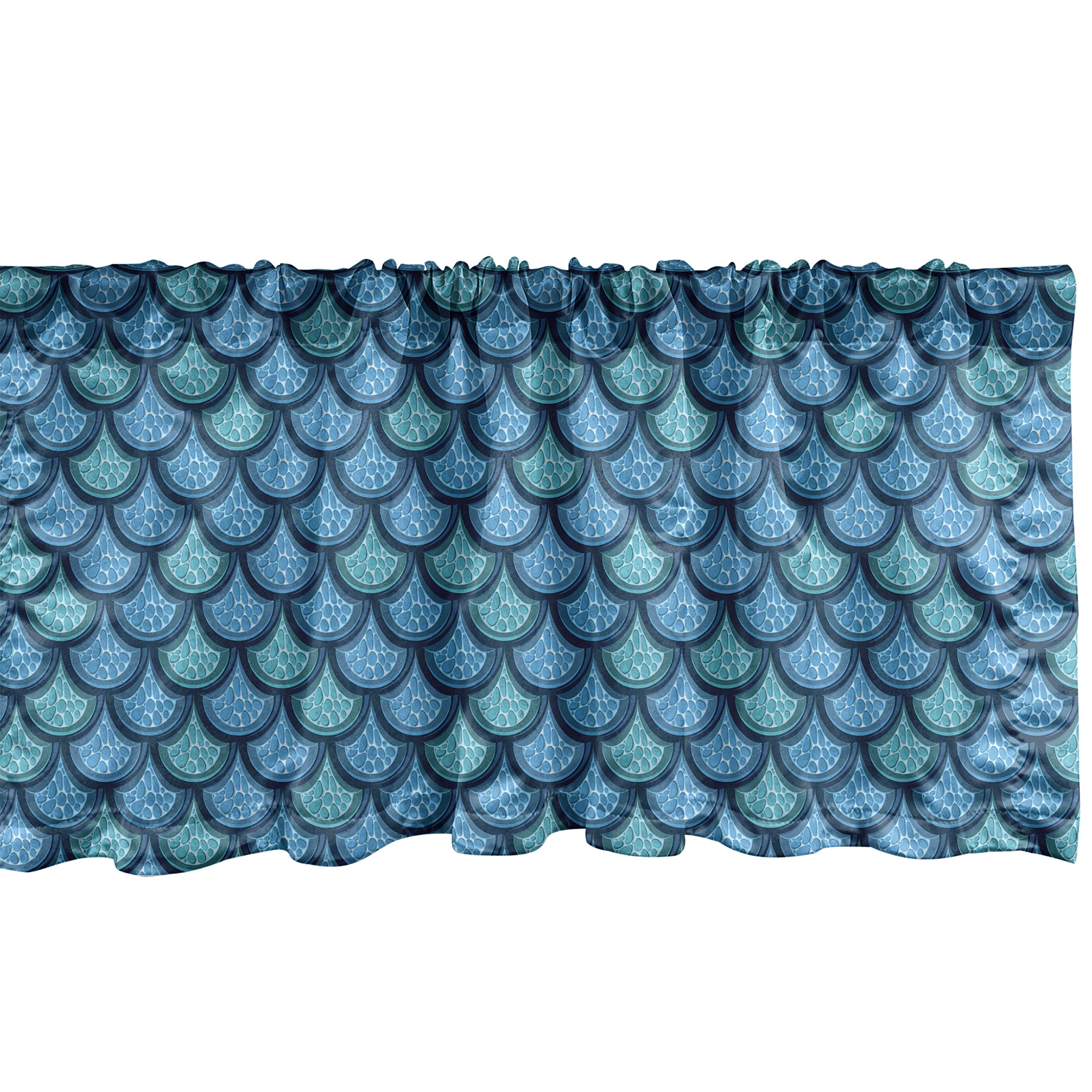 Ambesonne Fish Scale Window Valance, Nautical
