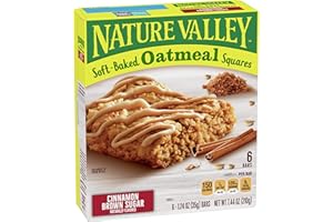 Nature Valley Soft-Baked Oatmeal Squares, Cinnamon Brown Sugar, Bars, 6 ct