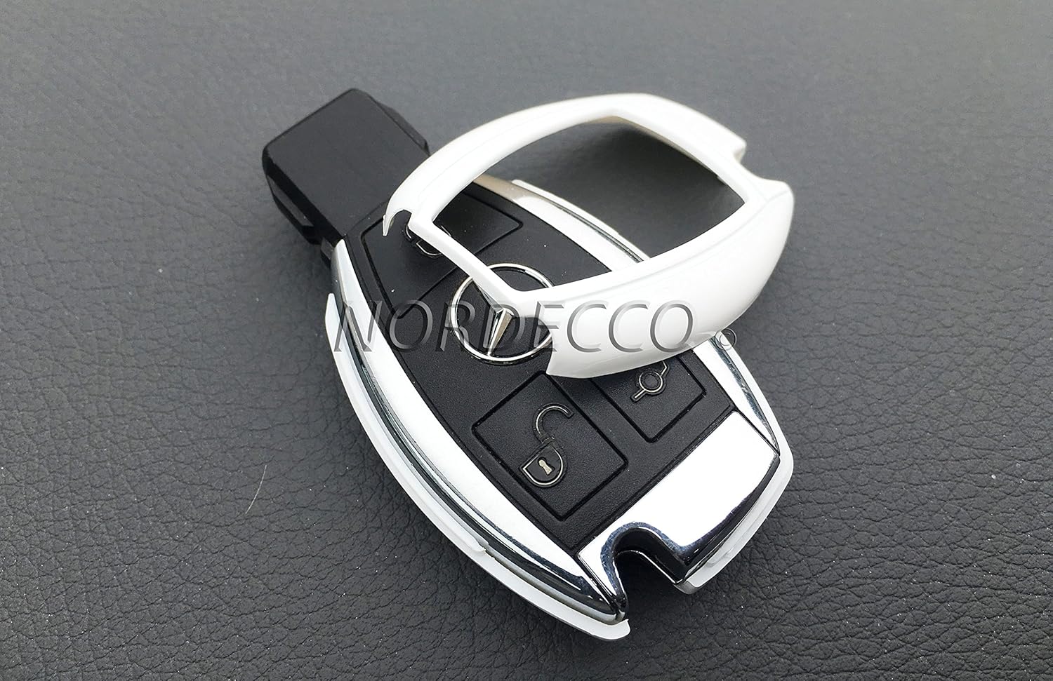 Protex HIGH GLOSS ABS HARDSHELL PROTECTIVE CASE COVER FOR MERCEDES-BENZ 3 BUTTON KEY FOB COMPATIBLE WITH A AMG B C E G K R S CLA GLA VITO R 45 CLA GLA ML GLE 6.3 ML GLK CLK VIANO SPRINTER - Image 5