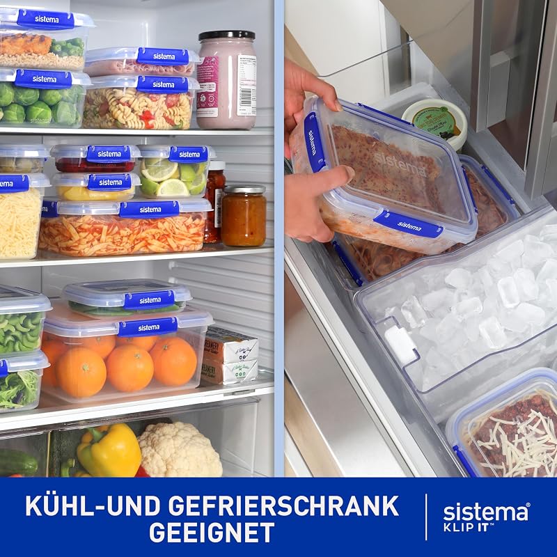 Frischhaltedosen für Lebensmittel | Meal Prep-Behälter mit DeckelnLunchboxenSnackdosen & mehr | Stapelbar & Luftdicht | 20 Stück