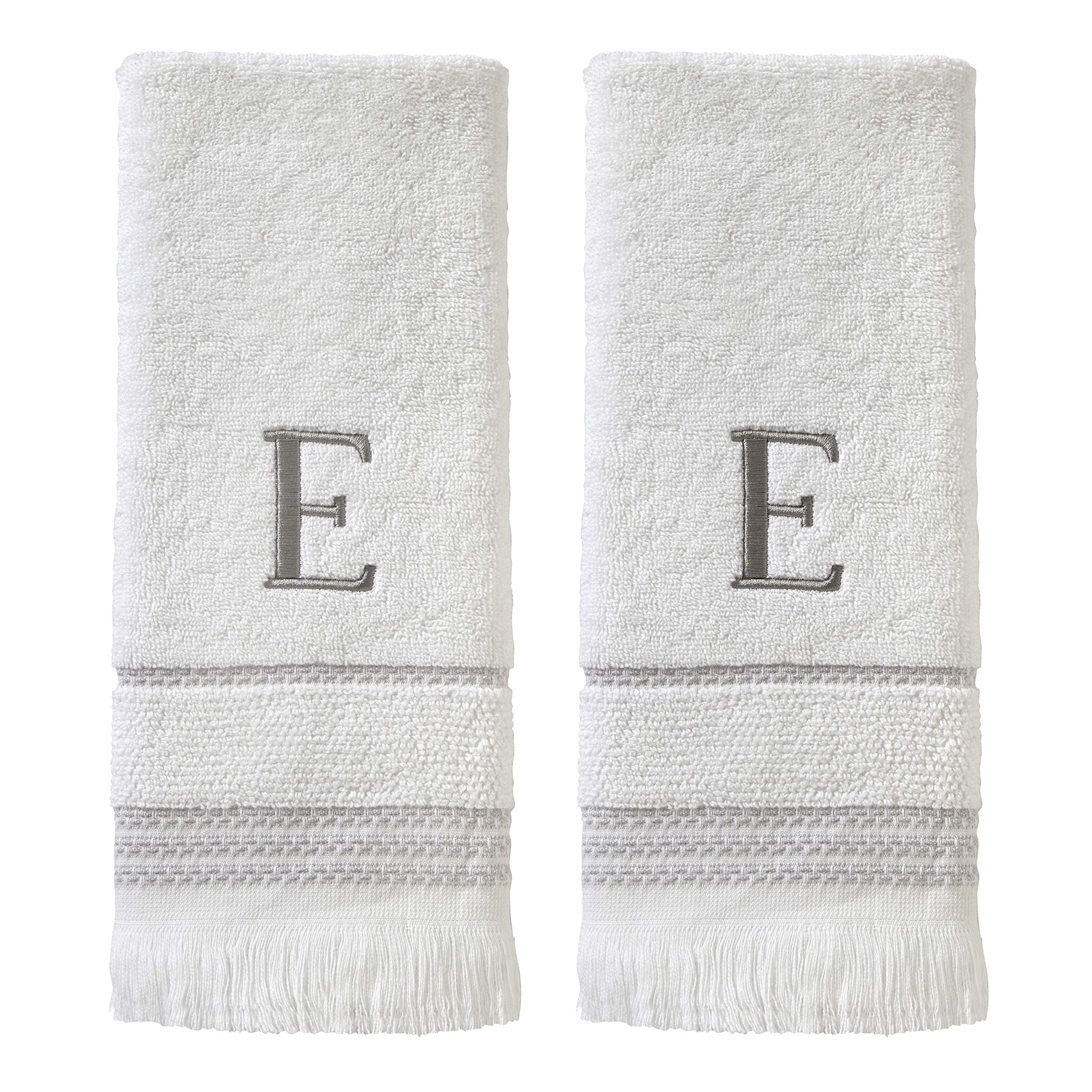 SKL Home Hand Towel Set, E, Cotton, White, 16x26