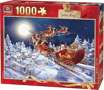 King 14 226 5 Cm Traineau Du Pere Noel Puzzle Lot De 1000 Amazon Fr Jeux Et Jouets