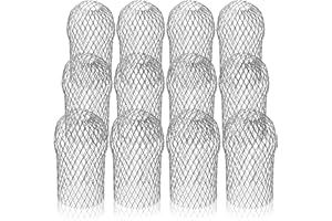 DEAYOU 12 Pack Gutter Guards, 3" Expandable Aluminium Filter Strainer, Downspout Leaf Filter, Mesh Gutter Strainer, Downspout