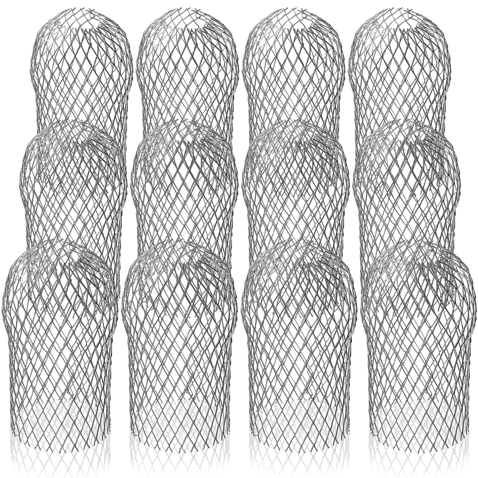 Photo 1 of DEAYOU 12 Pack Gutter Guard, 3" Expandable Aluminium Filter Strainer, Downspout Leaf Filter, Mesh Gutter Strainer, Downspout Rain Protector, Rustproof Gutter Drain Cover for Stop Leaf Debris Blockage