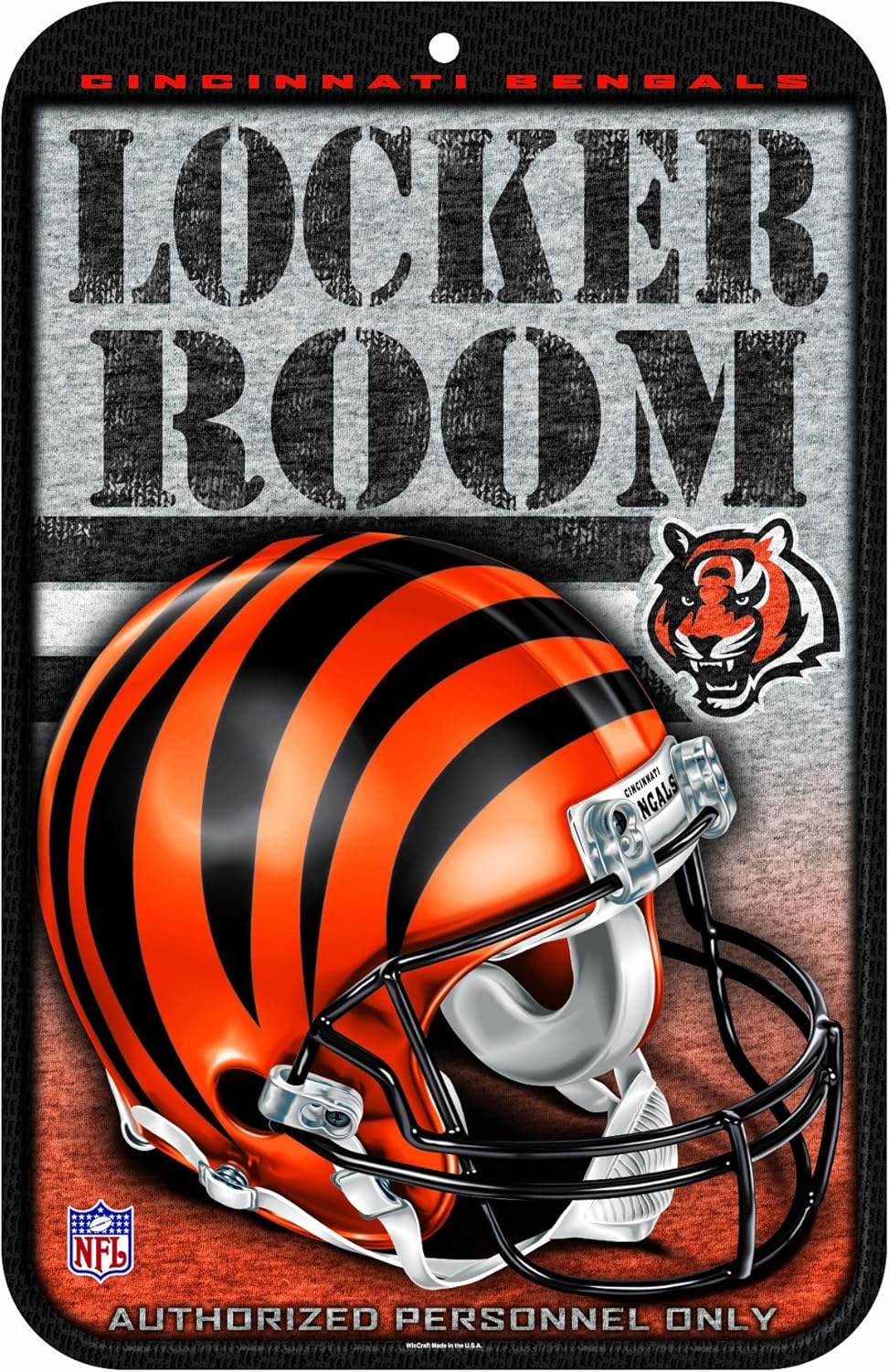 Amazon Com Nfl Cincinnati Bengals 11 By 17 Inch Locker Room Sign Sports Related Merchandise Sports Outdoors