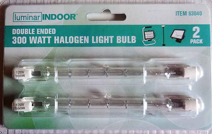 300 Watt Double Ended Halogen Light Bulbs 2 Per Pack