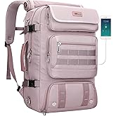 PIJUSHI Travel Backpack for Women Carry on Duffle Bag Backpack For Airplanes Luggage Rucksack with Shoe Compartment(PE048 Light Purple)